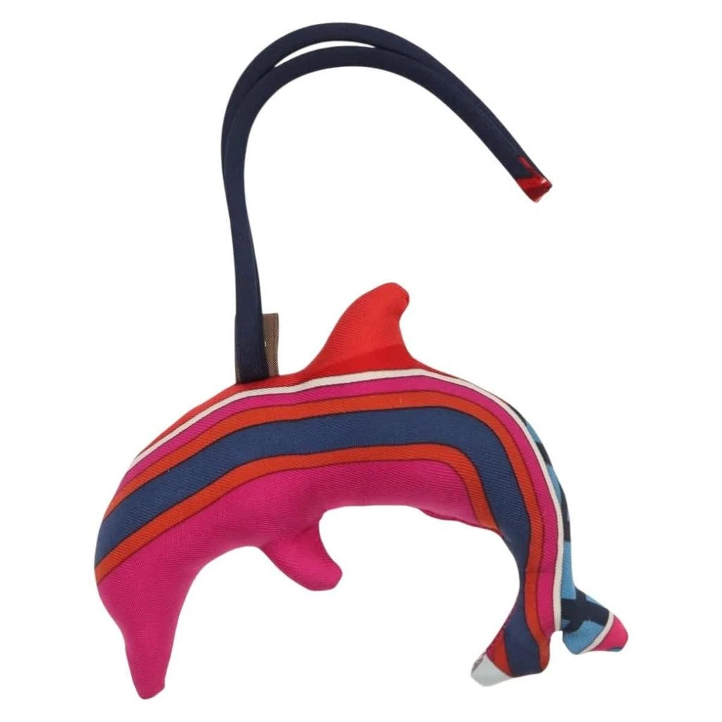 Hermes Petit H Dolphin Bag Charm Silk Silk Charms And Keychains Accessory (Pre-Owned)