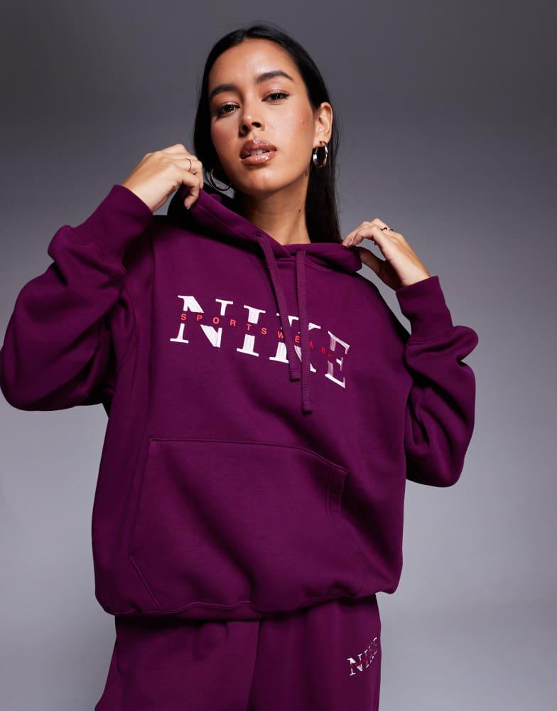 nike swoosh oversized hoodie