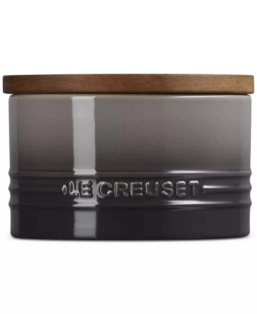 Le Creuset Stoneware Signature Canister with Wood Lid, 16-Oz.