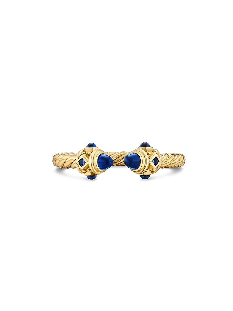 David Yurman Renaissance Open Ring in 18K Gold With Gemstones 4