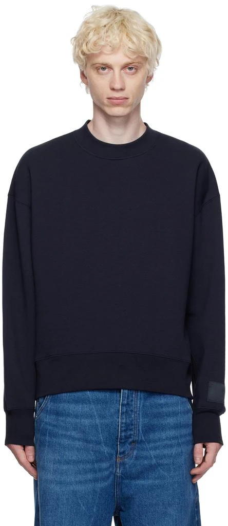 AMI Navy Crewneck Sweatshirt 1