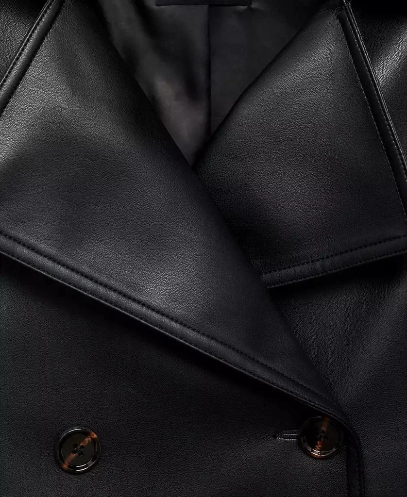 Mango Women's Leather Effect Crop Jacket 3