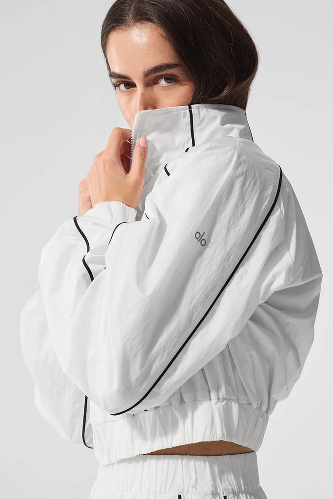 Alo Motivate Full-Zip Track Jacket - White/Black 4