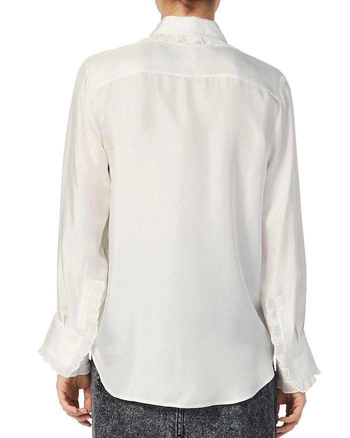 Sandro Taina Ruffled Silk Blouse 2