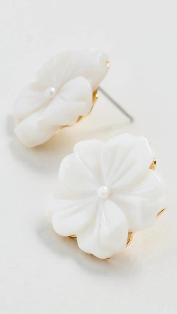 Kenneth Jay Lane Button Pierced Earrings 3