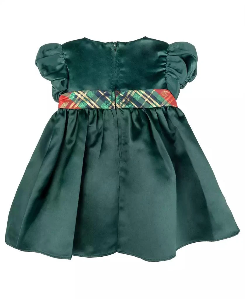 Rare Editions Baby Girl Satin Plaid Social Dress 3