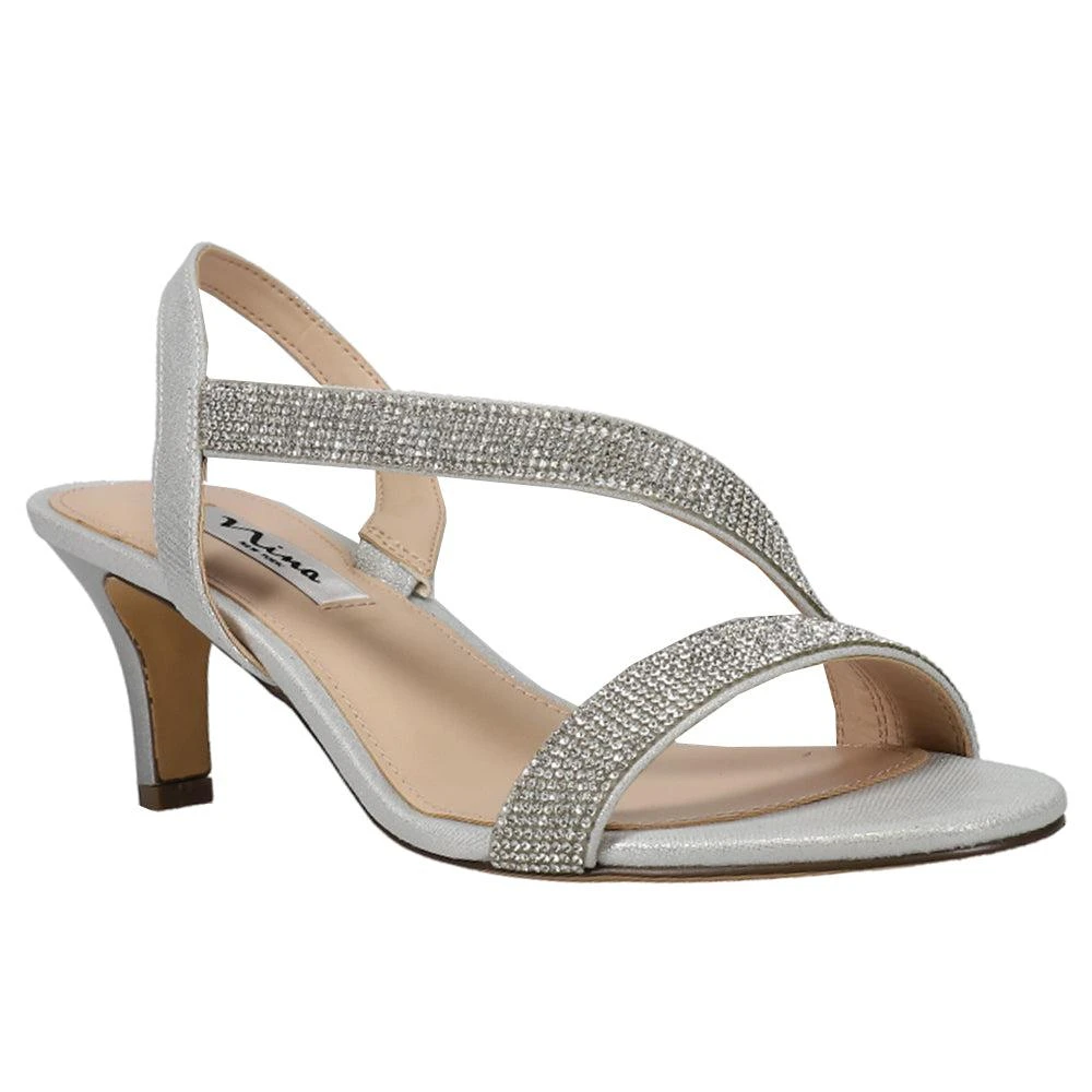 Nina Nieves Rhinestone Slingback Sandals 2