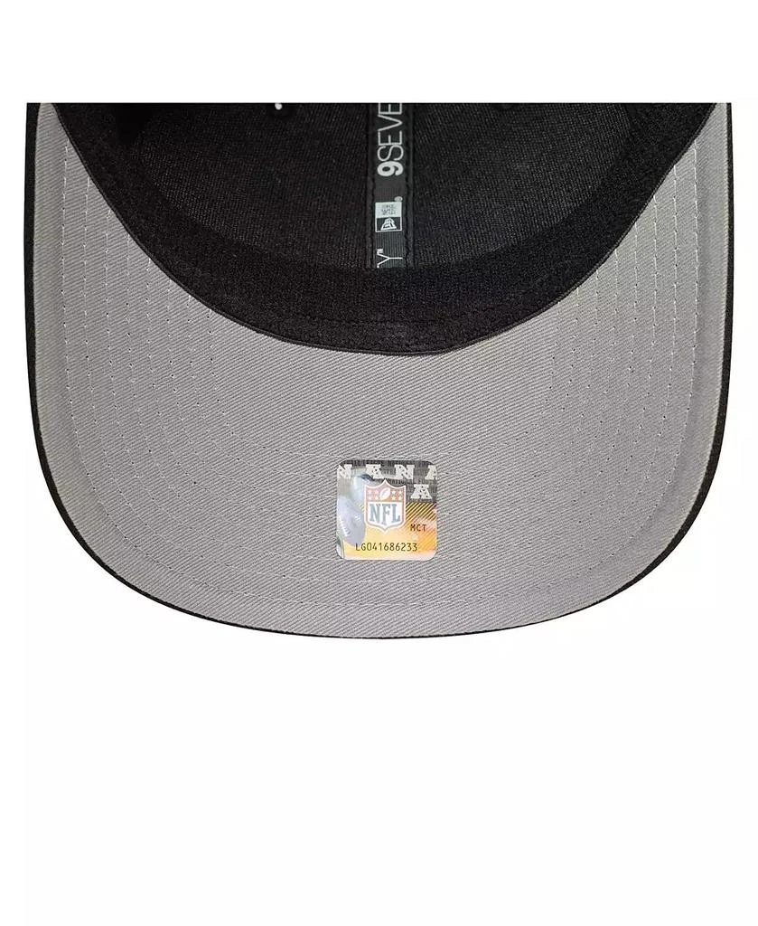 New Era Men's Black Las Vegas Raiders Main Trucker 9SEVENTY Stretch-Snap Hat 5