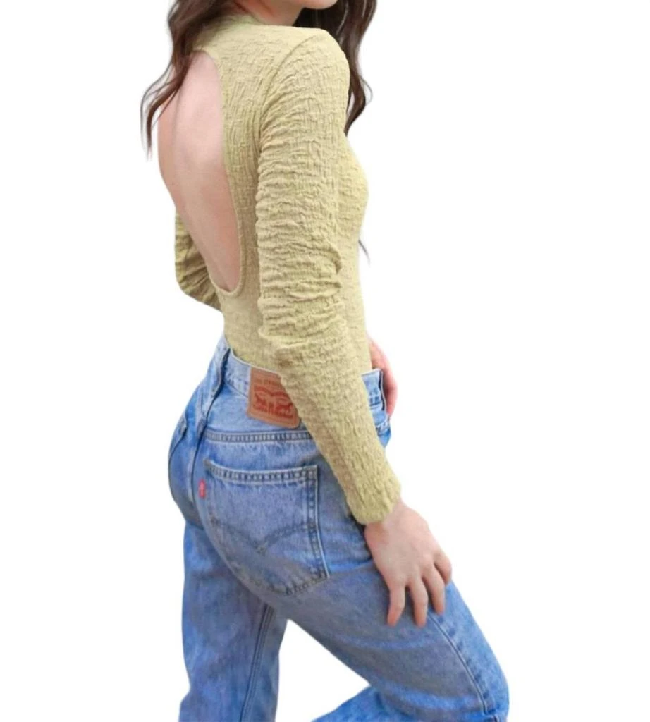 ASTR Textured Long Sleeve Bodysuit 2