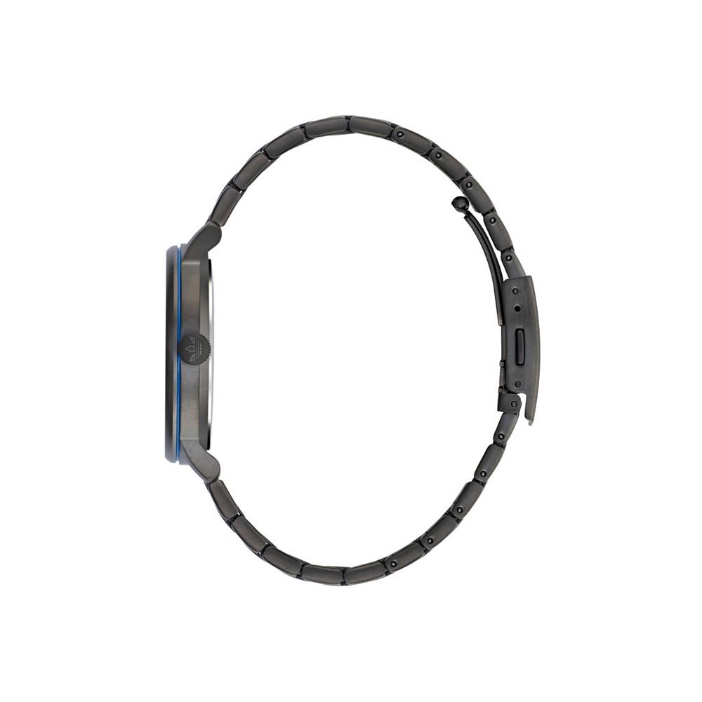 adidas Unisex Three Hand Code One Gunmetal Gray Stainless Steel Bracelet Watch 38mm