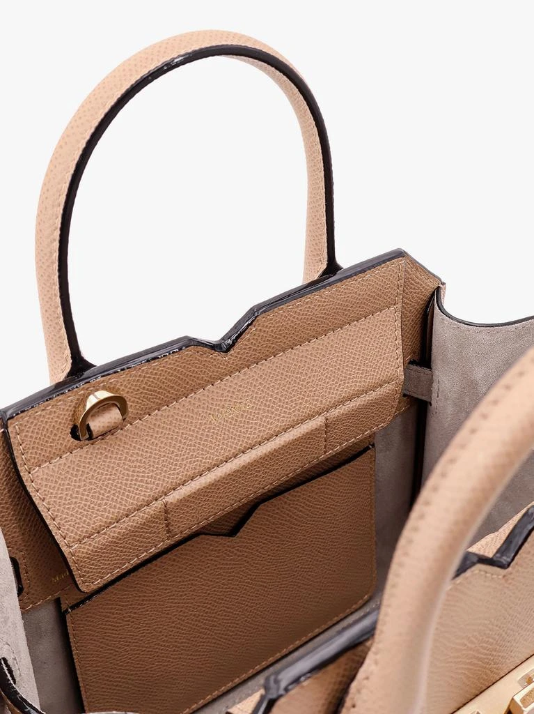 VALEXTRA Leather handbag with frontal walker and strap 4