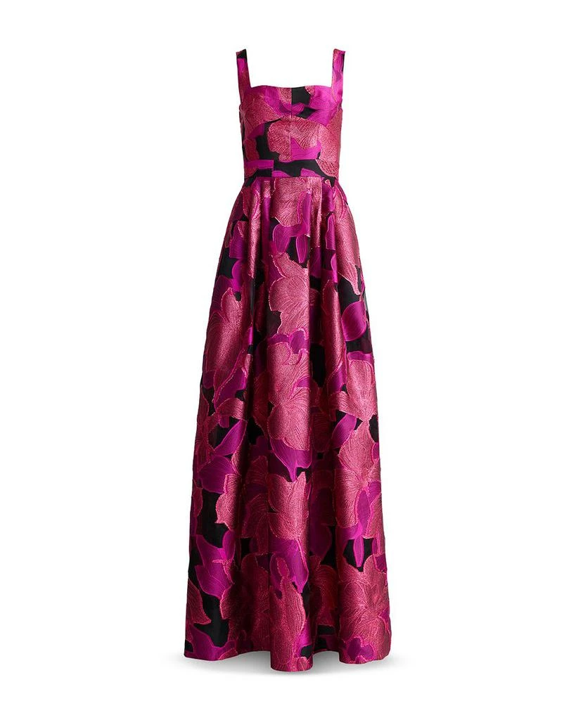St. John Floral Burnout Organza Gown 6