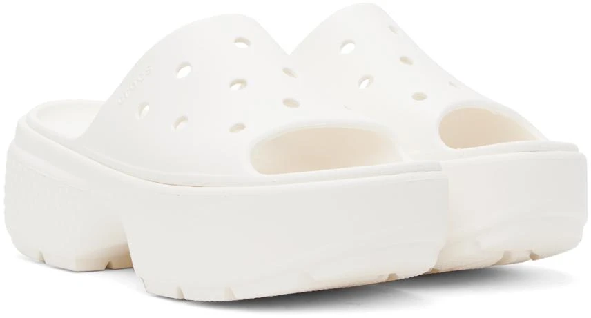 Crocs White Stomp Slides 4