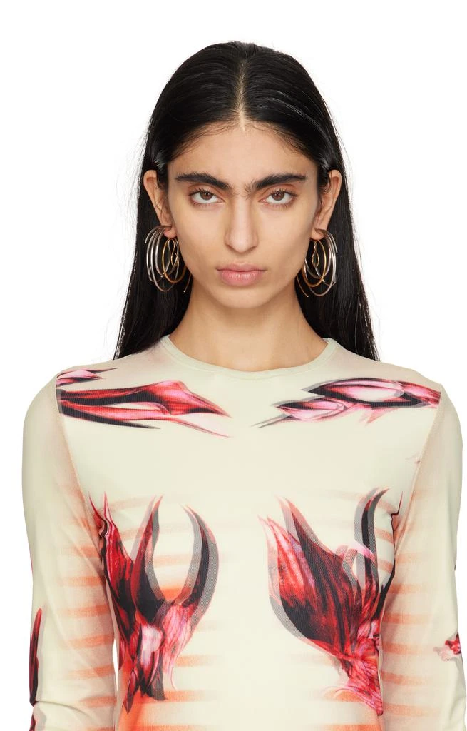 Panconesi Silver 
Gold Vortice Large Earrings 3