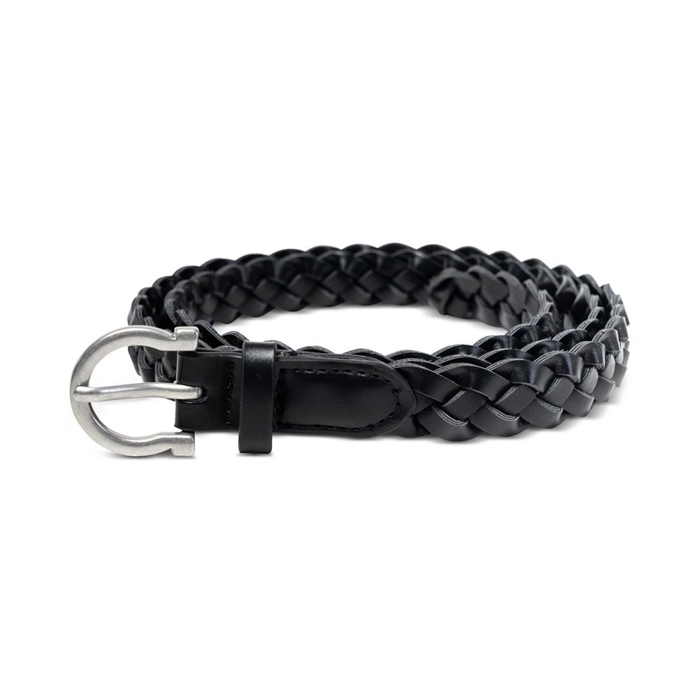 Style & Co Women's Braided Faux-Leather Belt, Created for Macy's