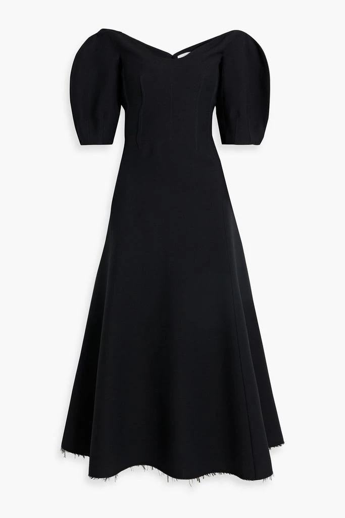 Gabriela Hearst Buisier off-the-shoulder wool and silk-blend maxi dress 1