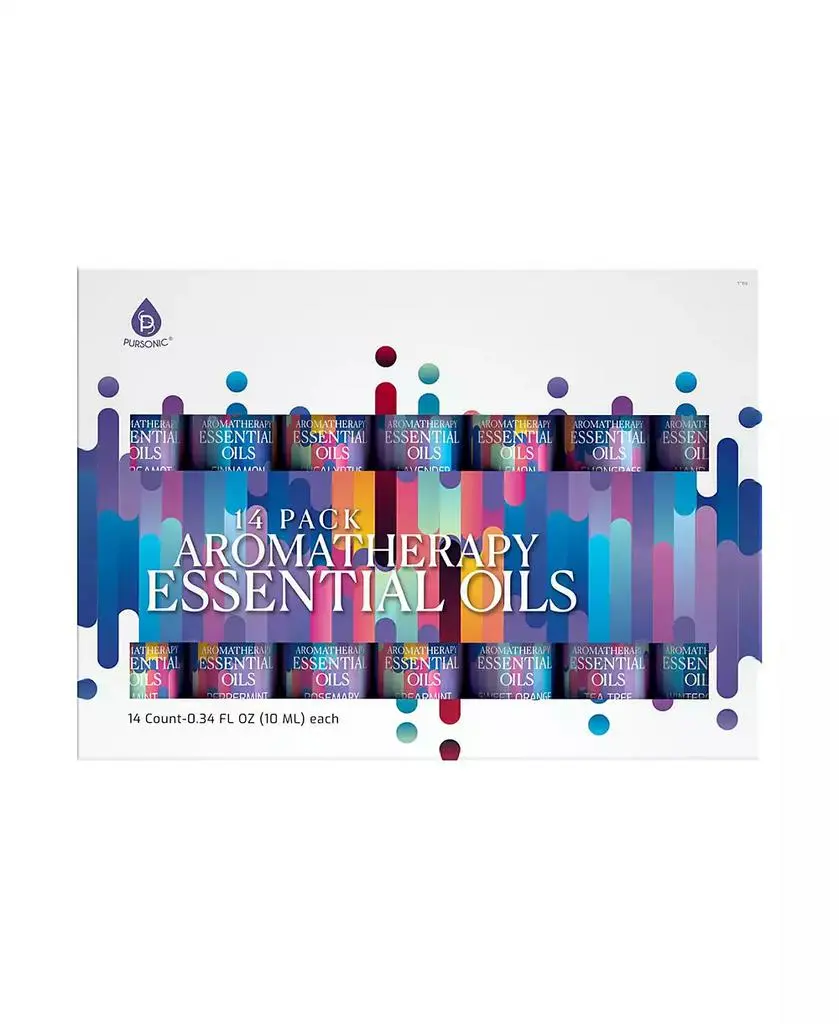 PURSONIC Essential Aromatherapy Oils - 14 Pack Gift Set
