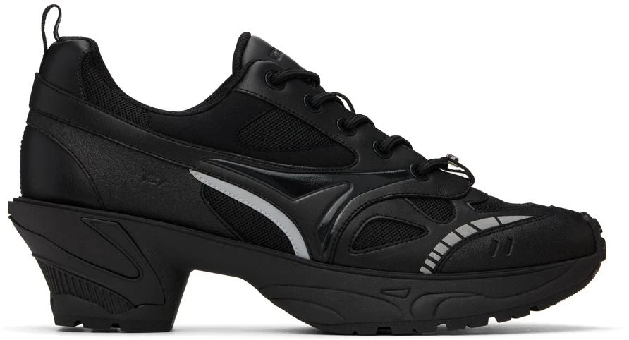 untitlab® Black Lace Ups Flex Heel Sneakers 1