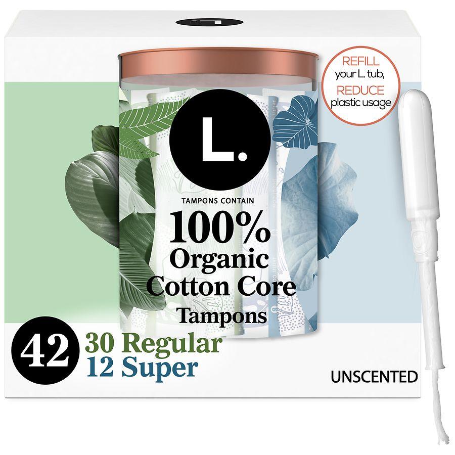 L. Cotton Tampons Regular/Super Absorbency Multipack No scent