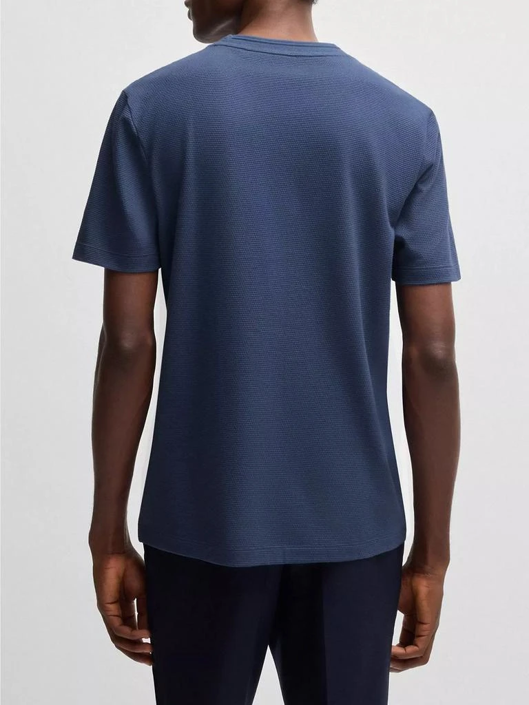 Hugo Boss Cotton-Blend T-Shirt with Bubble-Jacquard Structure 4