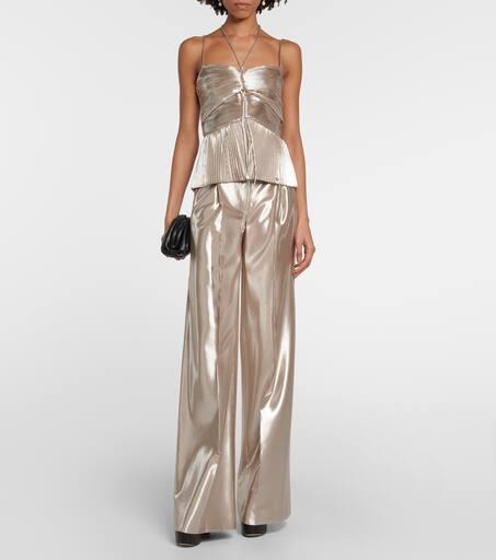 Altuzarra Justin halterneck lamé top