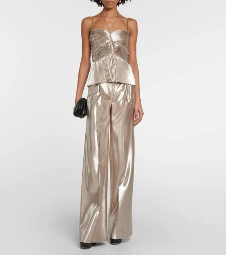 Altuzarra Justin halterneck lamé top 2