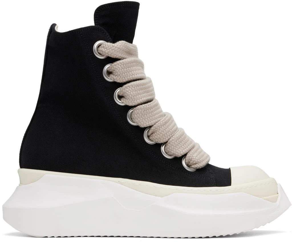 Rick Owens Black Hollywood Jumbo Laces Abstract Sneaks Sneakers 1