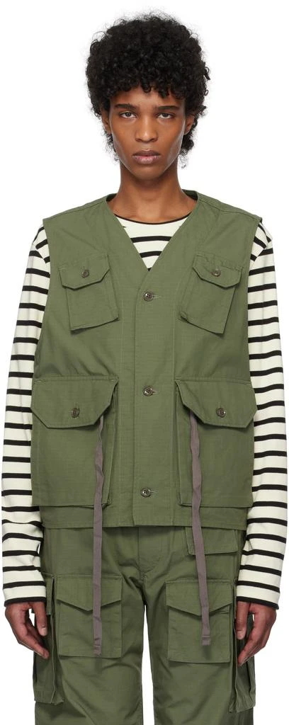 Engineered Garments Khaki C-1 Vest 1