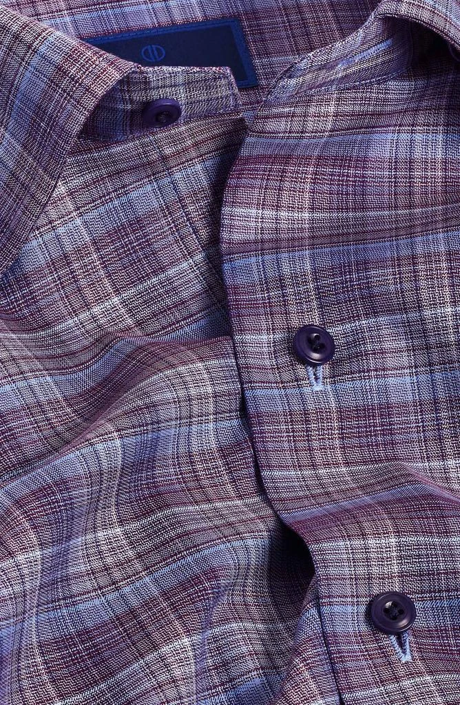 David Donahue Plaid Cotton Blend Sport Shirt 3