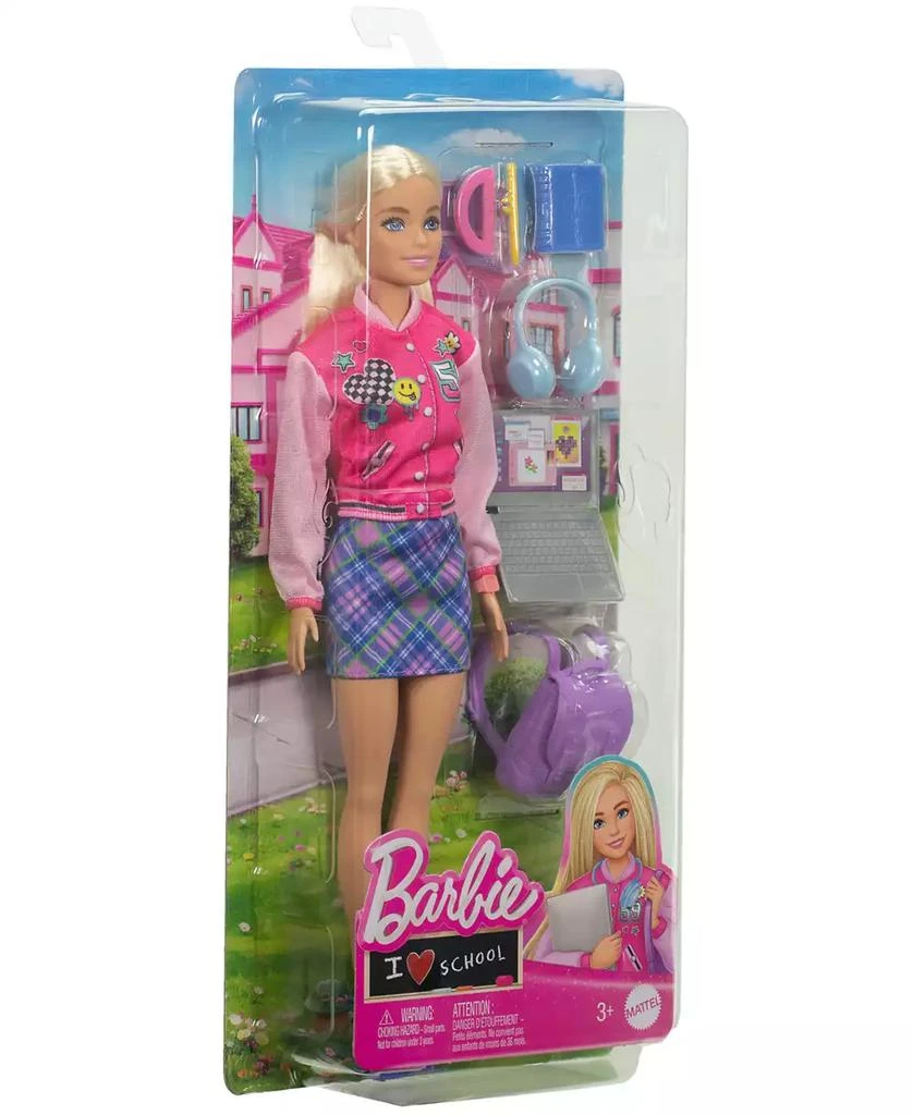 Barbie I Love School Toy Set with 7 Accessories, Blonde Fashion Doll Wears Removable Look 6
