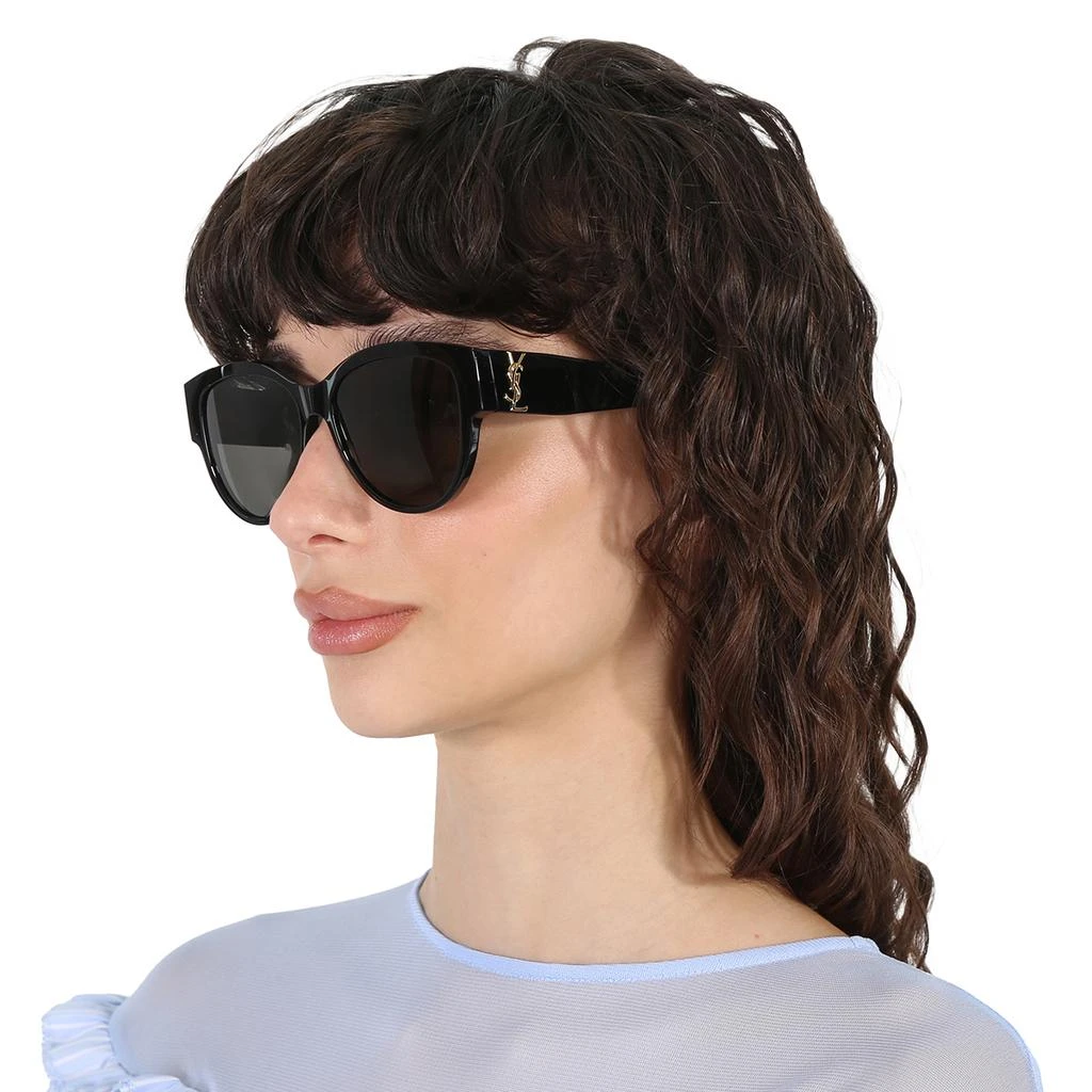 Yves Saint Laurent Grey Oval Ladies Sunglasses SL M3 002 55 2