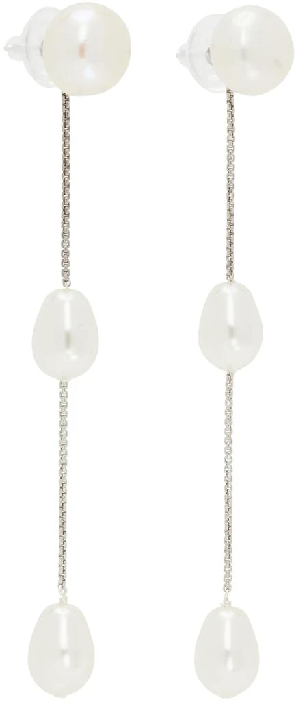 Sophie Buhai Silver Small Pearl Drop Earrings 2