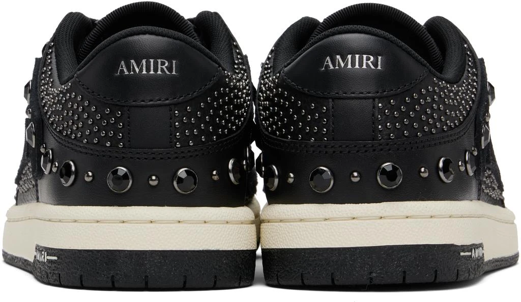 AMIRI Black Crystal Studded Skel Top Low Sneakers 2