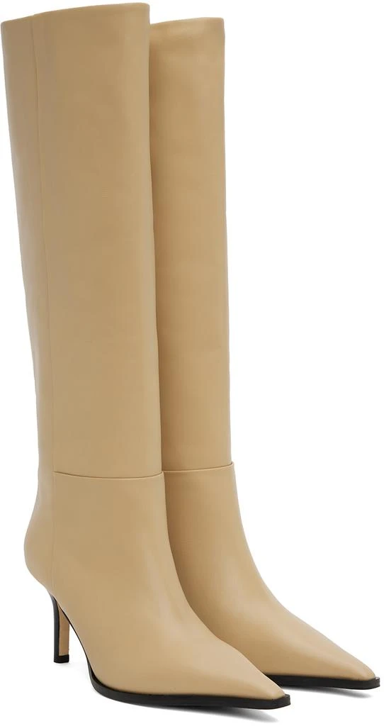 AEYDE Beige Tula Leather Tall boots 4