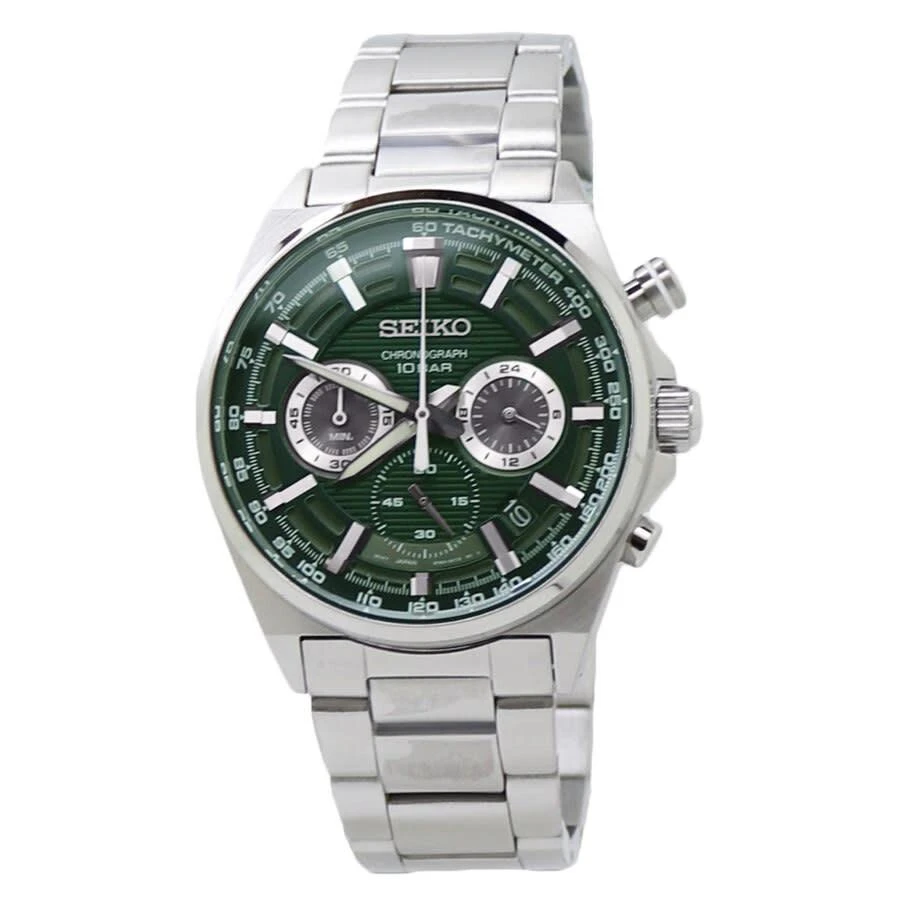 Seiko Seiko Chronograph Quartz Green Dial Stainless Steel Men's Watch SSB405P1 1