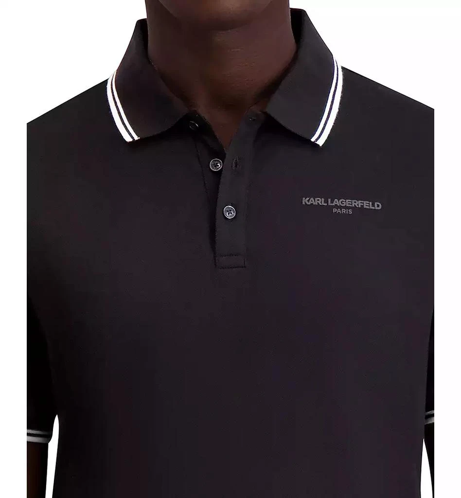 Karl Lagerfeld Paris Men's Regular-Fit Tipped Polo Shirt 3