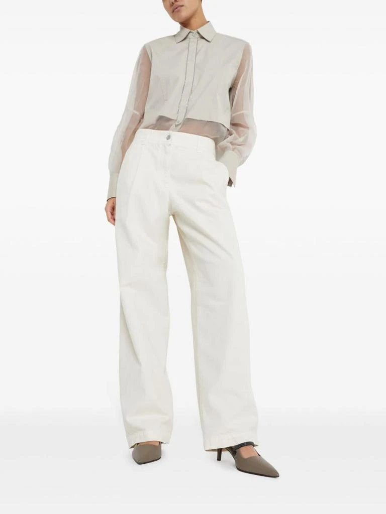 Brunello Cucinelli Brunello Cucinelli Leather Slingback Pumps 2