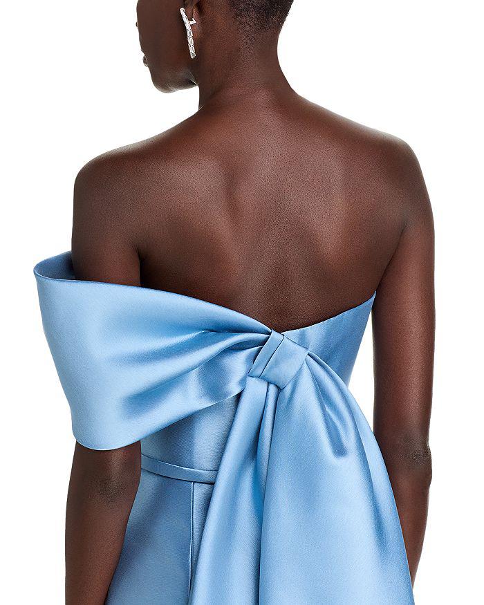 Amsale Bow Shoulder Midi Dress