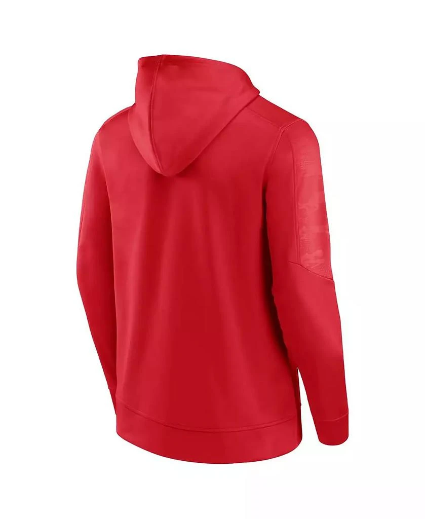 Fanatics Men's Red Wisconsin Badgers On The Ball Pullover Hoodie 2