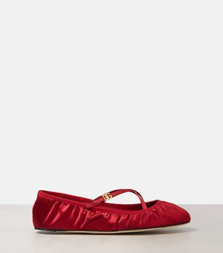 Dolce 
Gabbana DG satin ballet flats 4