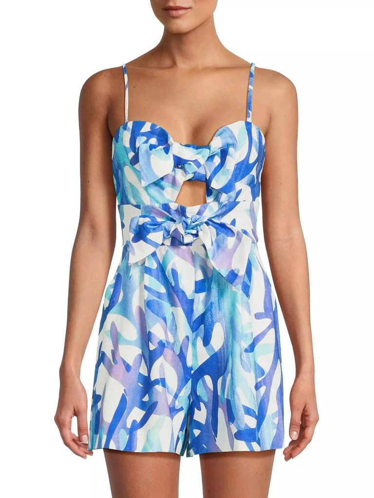 Milly Anya Under The Sea Linen Romper 3