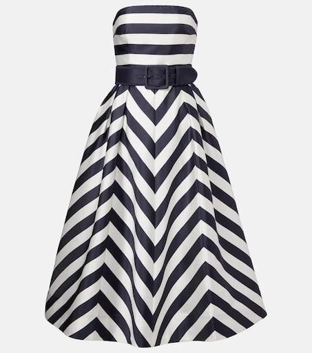 REBECCA VALLANCE Ariadne striped midi dress 1