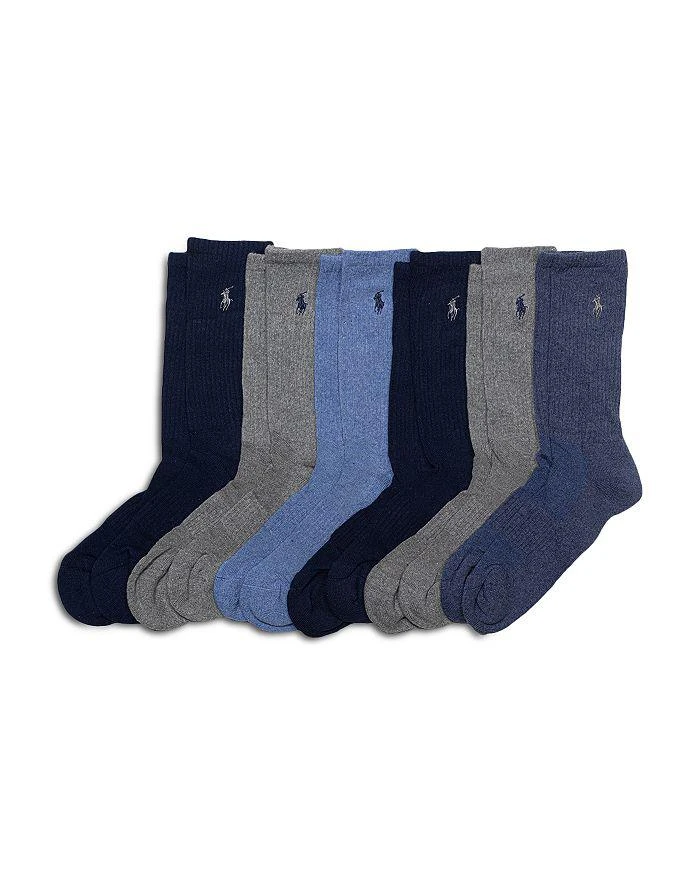 Ralph Lauren Cotton Blend Crew Socks, Pack of 6