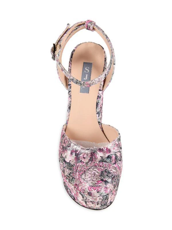 SJP by Sarah Jessica Parker Defy Jacquard Block Heel Platform Heels 5