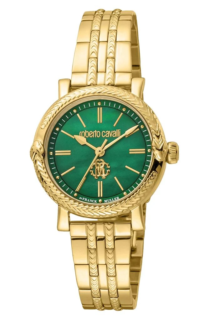 Roberto Cavalli Mother-of-Pearl Dial Bracelet Watch, 30mm 1