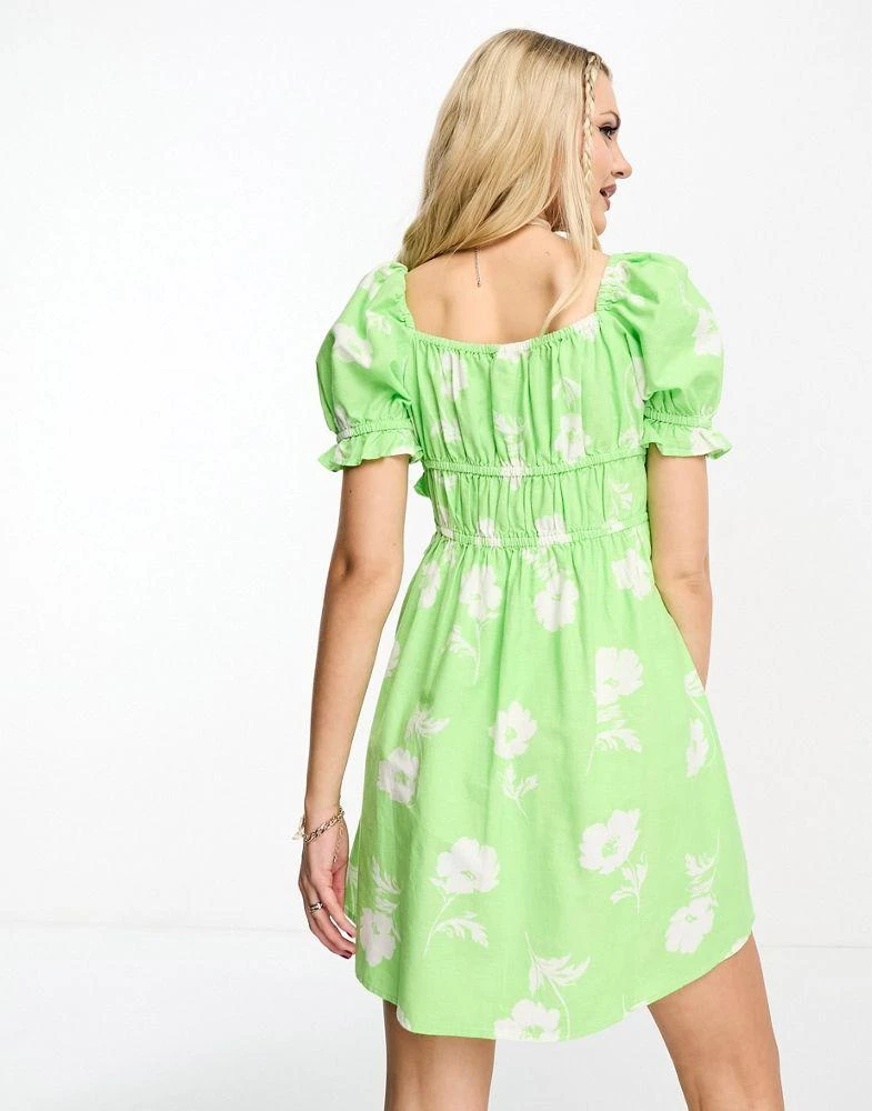 Shop Miss Selfridge linen look milkmaid mini tea dress in green floral on Sale at BeyondStyle Get 79% Off Miss Selfridge linen look milkmaid mini tea dress in green floral with Shop Miss Selfridge linen look milkmaid mini tea dress in green floral on Sale at BeyondStyle Get 79% Off Miss Selfridge linen look milkmaid mini tea dress in green floral with