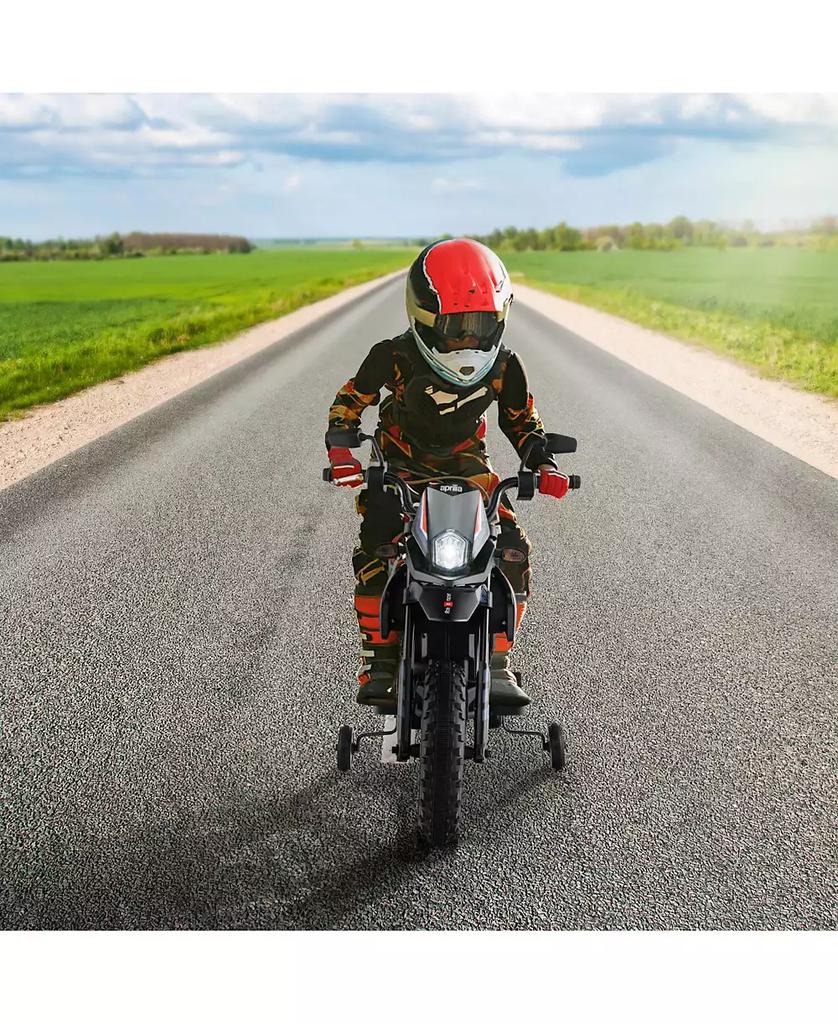 Costway 12V Licensed Aprilia Kids Ride On Motorcycle Electric Dirt Bike with Light & Music