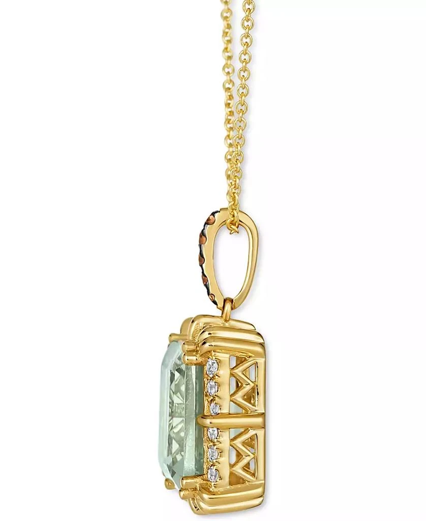 Le Vian Mint Julep Quartz (3-3/4 ct. t.w.) 
Diamond (1/3 ct. t.w.) Adjustable 20" Pendant Necklace in 14k Gold 2