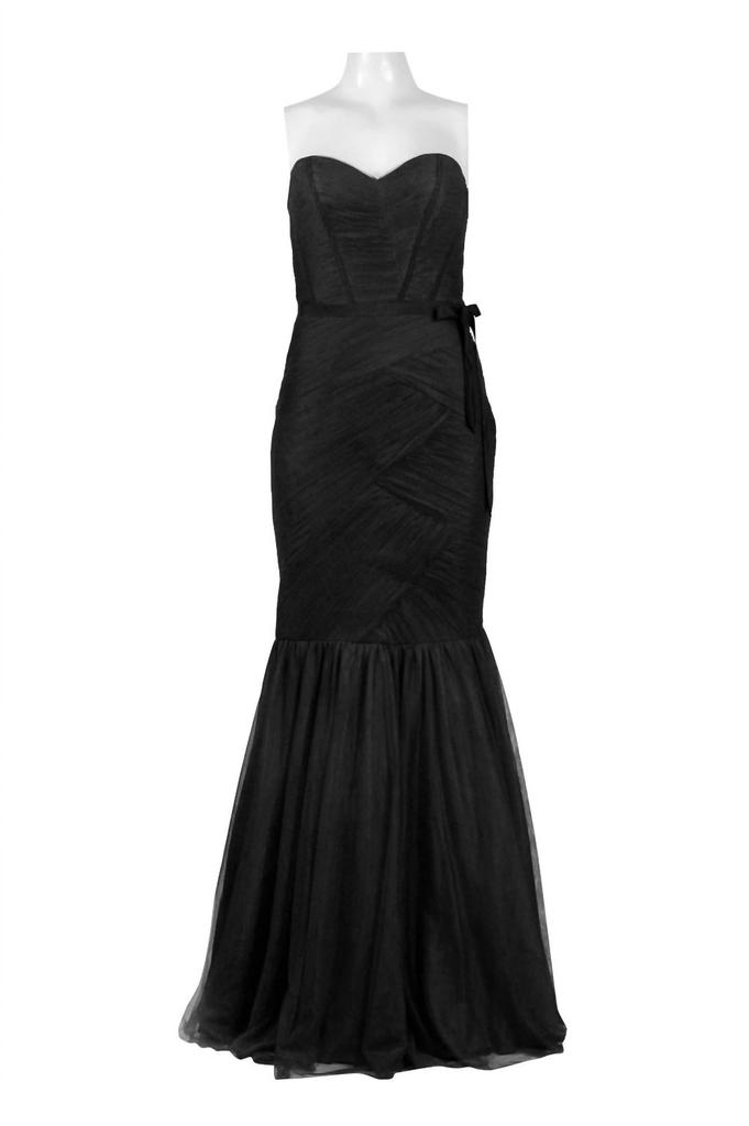 Monique Lhuillier Monique Lhuillier - Women's Pleated Strapless Mermaid Dress