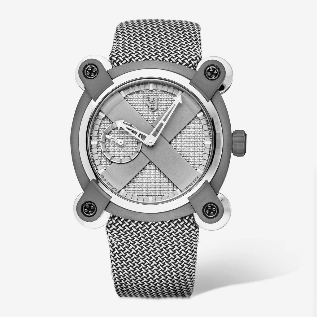 Romain Jerome Romain Jerome Moon Invader Grey Dial Fabric Strap Titanium Automatic Men's Watch RJ.M.AU.IN.020.03 1